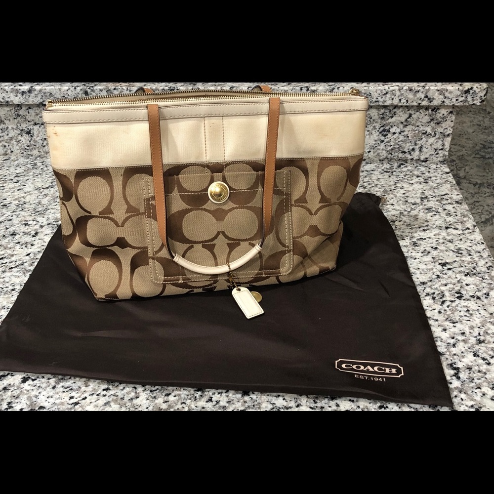 Authentic Coach Monogram Purse with Dust Bag